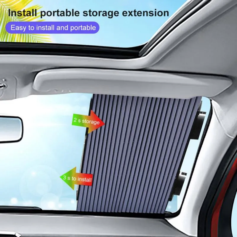Auto Windschutzscheibe Sonnenschutz Auto Einziehbaren Vorhang UV-Schutz Frontscheibe  Sonnenblende Zubehör für Auto Automobil