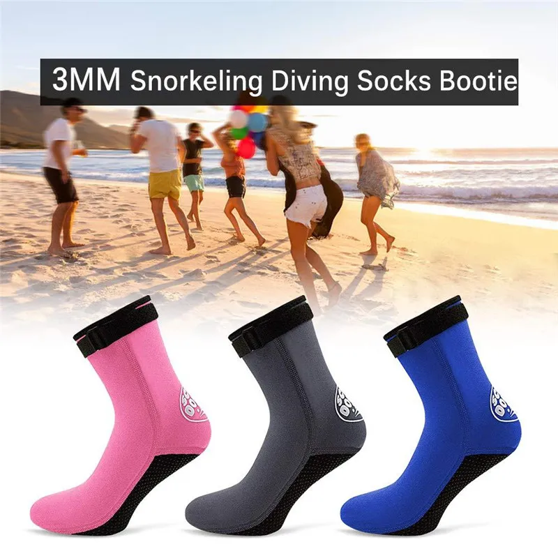 1 Pair Water Shoes Surfing Booties 3MM Neoprene Diving Socks swmming Shoes for adults and kids beach boots non-slip