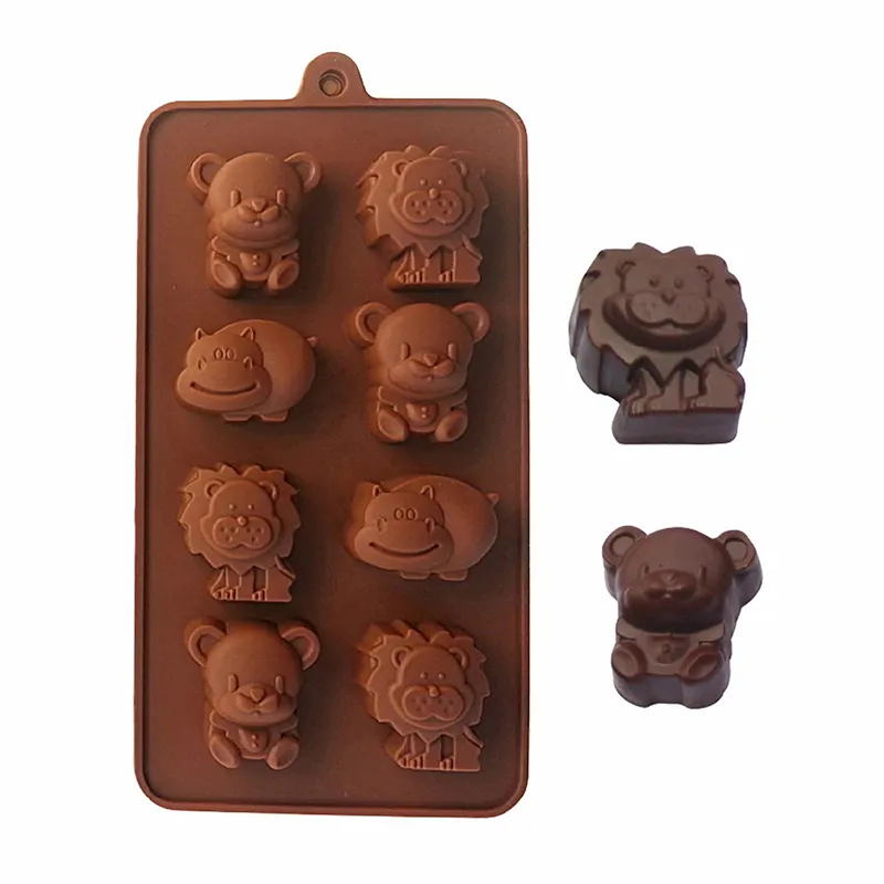 Hippo Lion Bear Shape Silicone Form Jelly Chocolate Cake Soap Jewelry Diy Kitchen Utensil For Baking Form Cake Decorating Mold