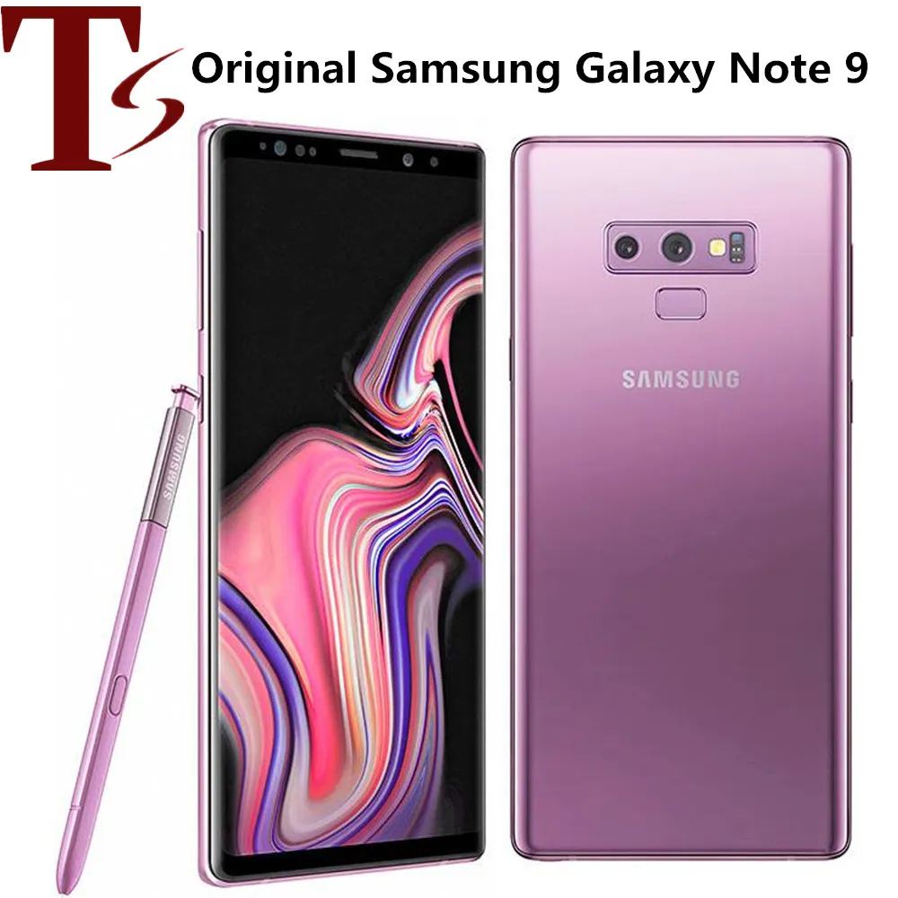 Orijinal Samsung Galaxy Not 9 N960F N960U 6.4 'Octa Core 6GB RAM 128GB ROM Çift 12MP Kilitli 4G LTE Yenilenmiş Note9 Akıllı Telefon 8 PCS