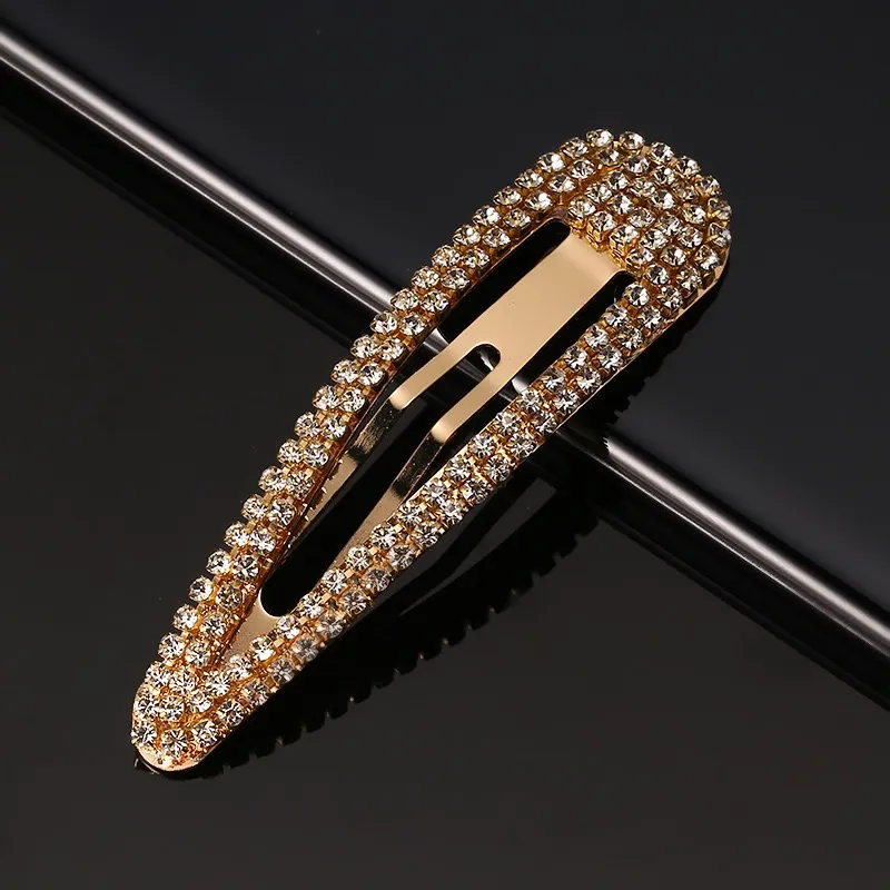 모조 다이아몬드 머리핀 도매 12PCS / 많은 2020 새로운 패션 고급스러운 헤어 핀 물방울 디자인 금속 클립