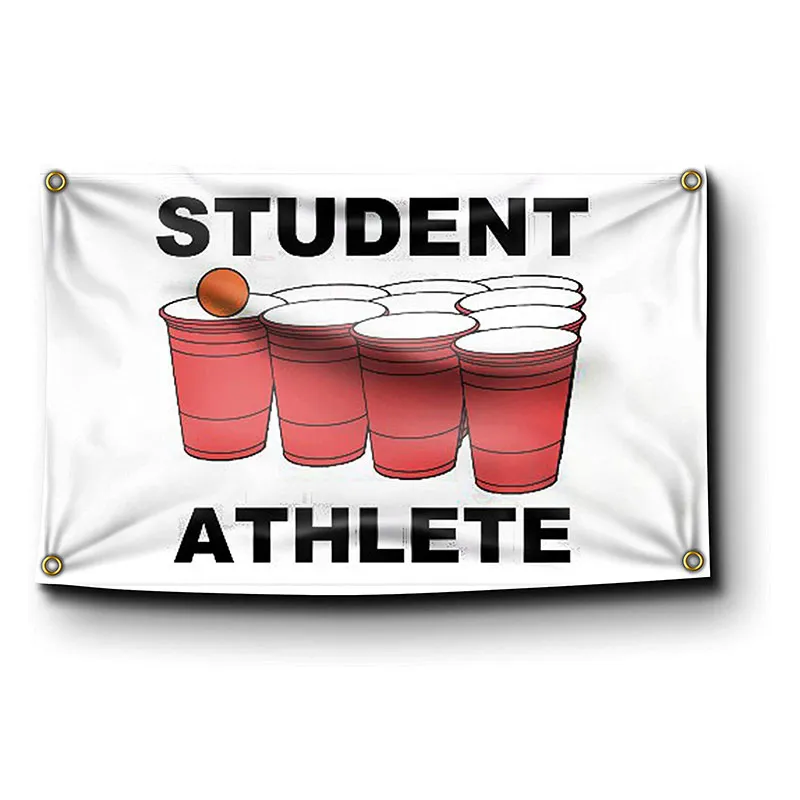Student Atleet Beer Cup Pong Vlag 100D Polyester Digital Printing Sport Team School Club Indoor Outdoor Verzending Gratis Verzending