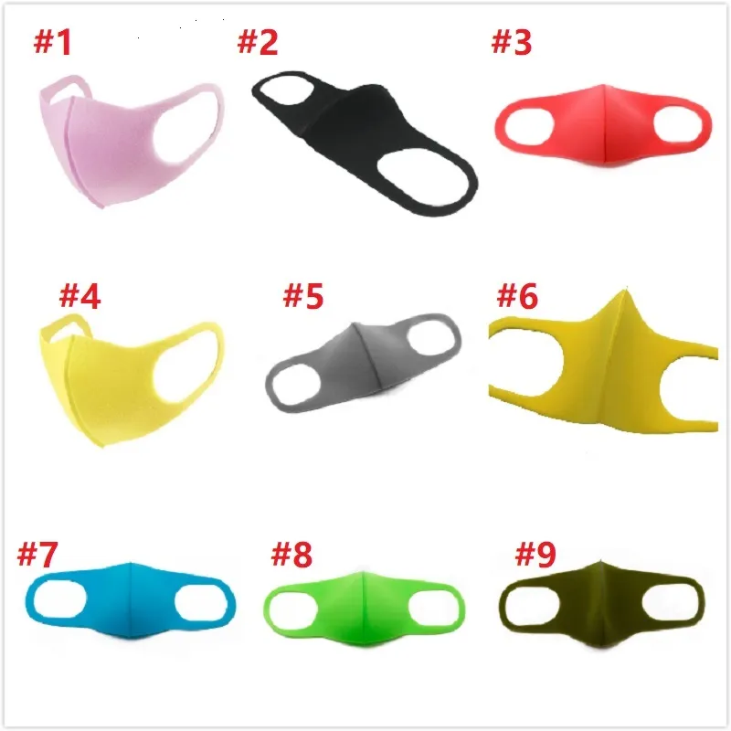 Unisex volwassen kinderen ademen gezichtsmaskers Earloop opvouwbare ademhalingstoestel wasbare mond maskers spons stofdicht maskers opp tas 300 stks