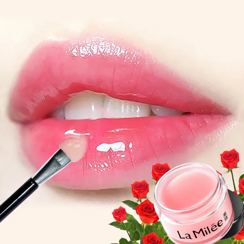 Läppmaske för läppplumper fukt essens växt blomma extrakt exfoliating scrub lip film 20g grossist