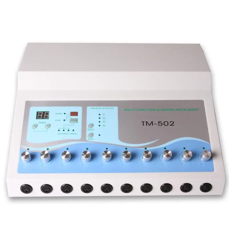 TM 502 آلة التخسيس أعلى جودة التحفيز الكهربائي ems massager microlocurrent العضلات محفز