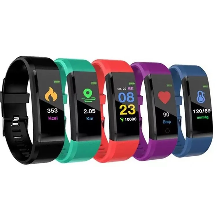 115 Artı Bluetooth Smart İzle Nabız Spor Tracker Akıllı Bileklik Su geçirmez Spor Akıllı Kimlik 115 Artı Bilezik İçin Android iPhone