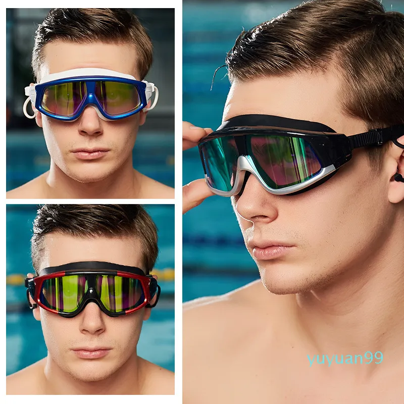 lusso- Occhialini da nuoto per uomo Occhiali da nuoto Anti-appannamento Protezione UV Occhiali da vista per acqua Zwembad Natacion Hombre.a50 C19041201