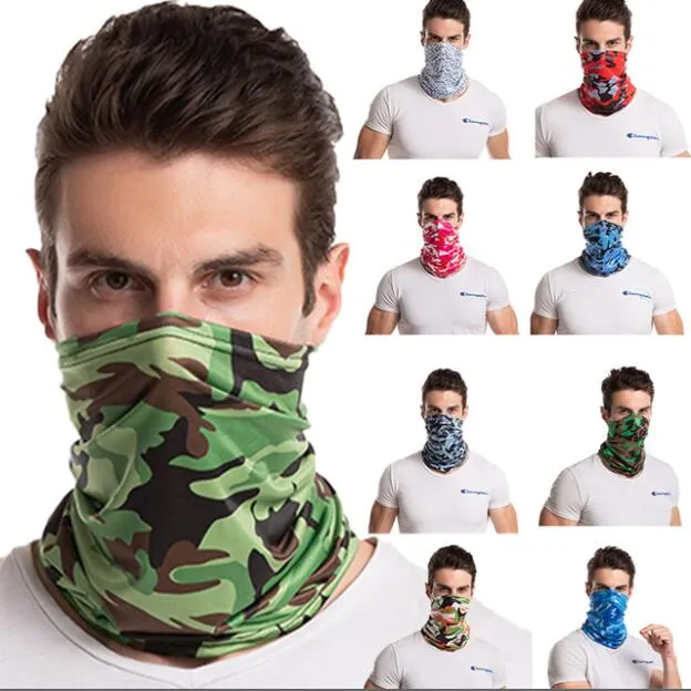 Camoflage-Bandana de ciclismo para hombre, pañuelo militar táctico, polaina  para el cuello, máscara facial sin costuras CS, diadema, pasamontañas, tubo  de protección facial