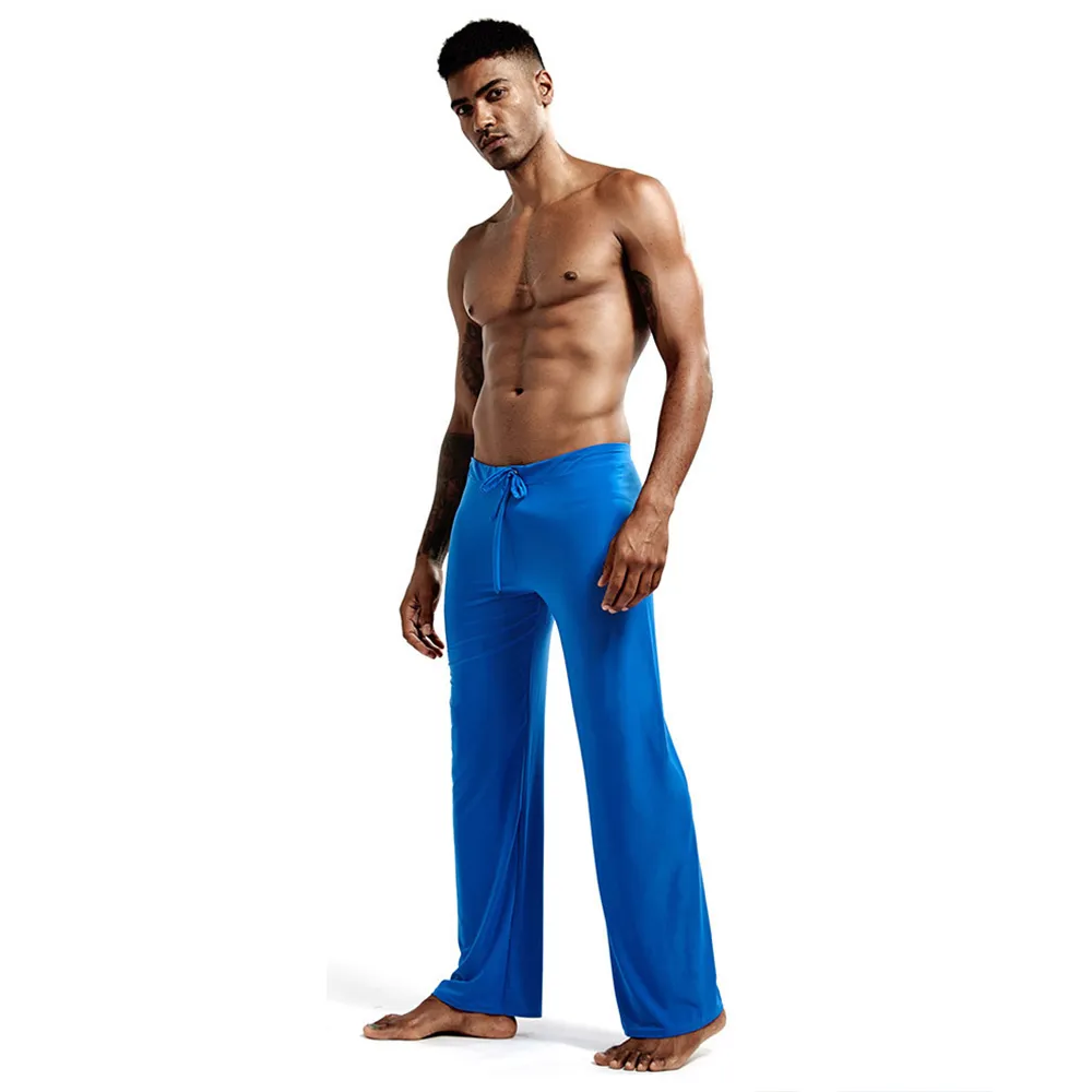 Männer Lange Yoga Hosen Kordelzug Nachtwäsche Bequeme Atmungsaktive Slip Mann Schlaf Bottoms Casual Hosen Homewear Pyjama Hosen Lose