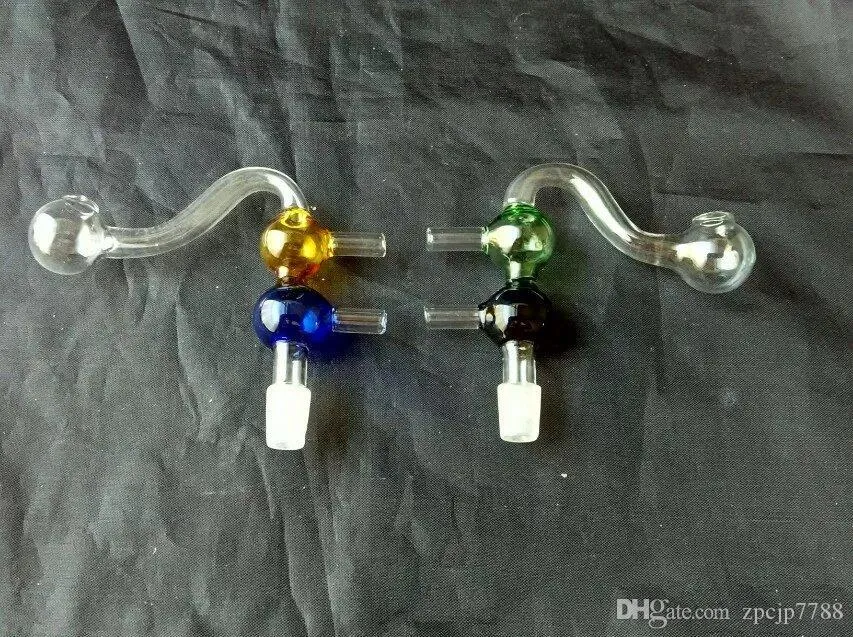 Nouveau pot à deux bulles, accessoires de bangs en verre en gros, narguilé en verre, conduite d'eau fumée livraison gratuite