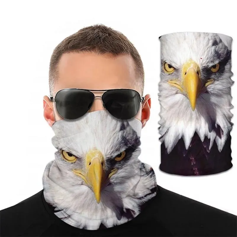 USA American Flag National Bird Print Magic Scarf Multifunctional Face Mask Outdoor Sports Wristband Anti-mosquito 10colors