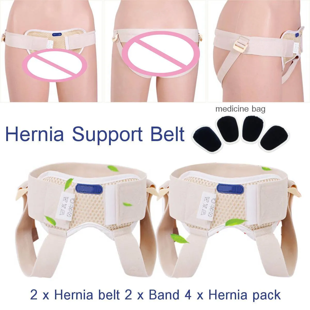 S / L Ajustable Hernia Hernia Hernia Hernia Soporte Cirugía Tratamiento con bolsa de medicina Hombres Mujeres Soportes antiguos Algodón CX200818