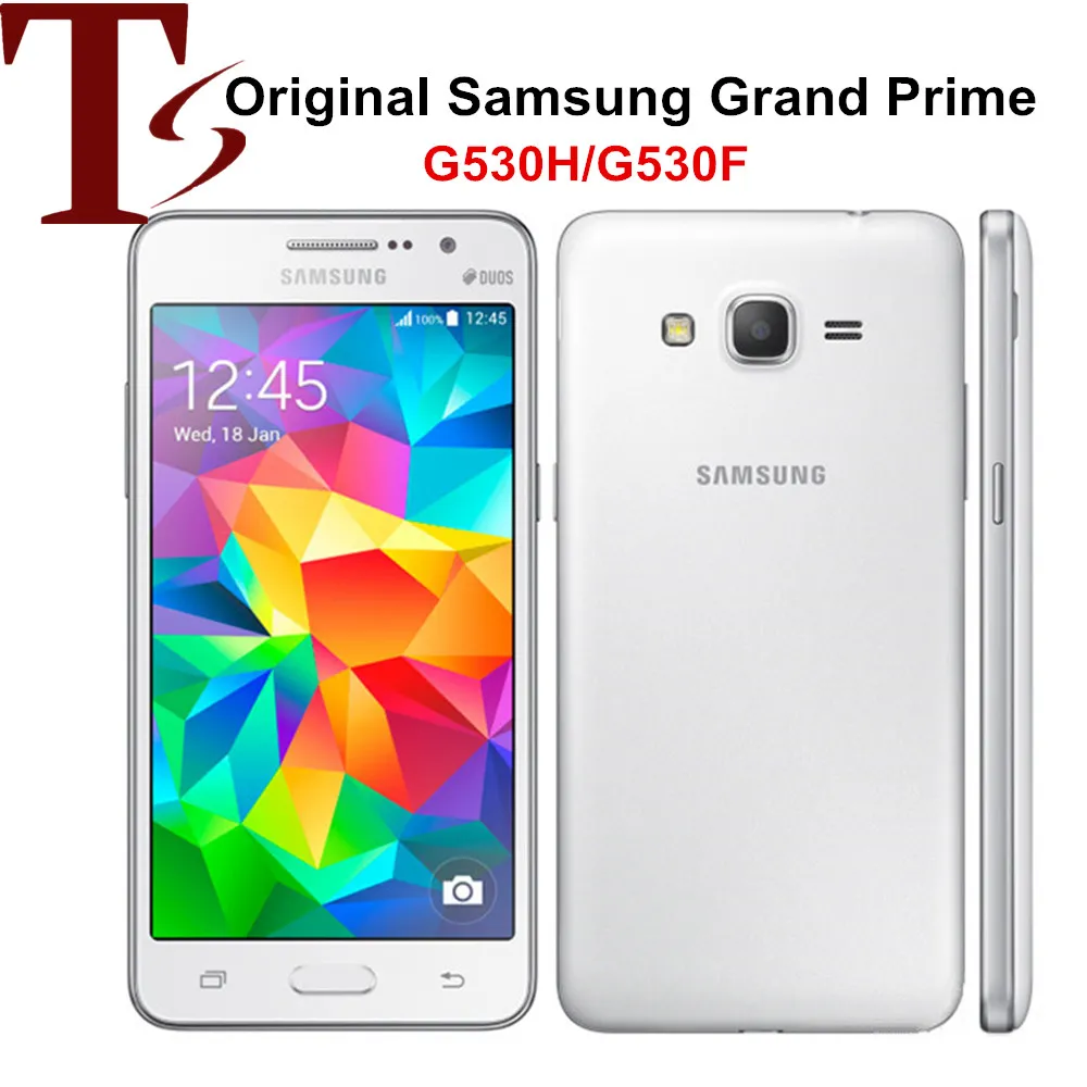 Original Samsung Galaxy Grand Prime G530H G530F Unlocked Cell Phone Quad core Dual/single Sim 5.0 "Inch 3G phone Refurbished