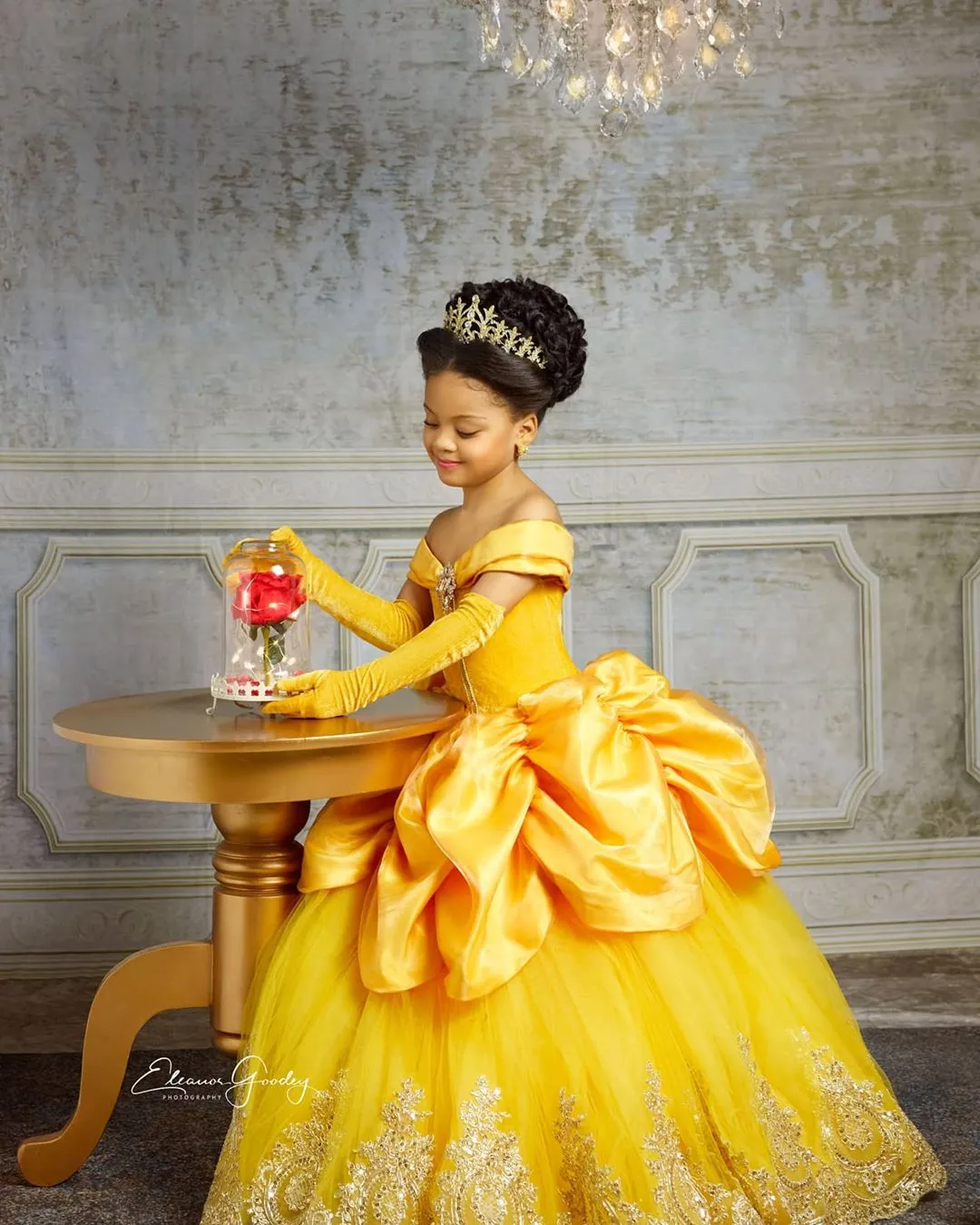 Cristalli Di Pizzo Giallo 2020 Abiti Da Ragazza Di Fiori Bateau