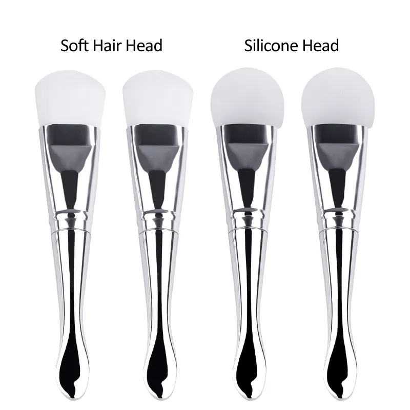 tamax SM005 New Arrival silicone inoxidável DIY Mud Facial Máscara Facial Misturar macias escovas maquiagem fundação escova de cabelo com colher