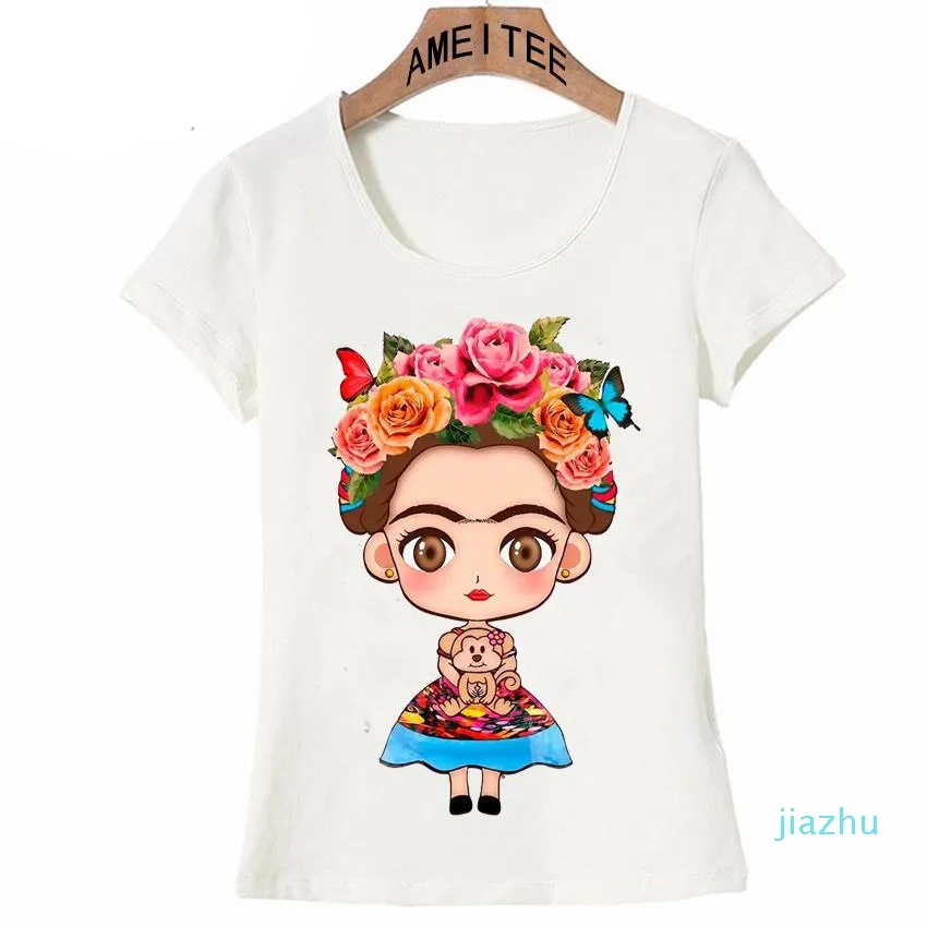 Hot Sale Charismatic Cute Cartoon Art T Shirt Sommar Söt Kvinnor T-shirt Ny Design Toppar Tjej T -Shirt Dammar Casual Tees Fashion Short Tee