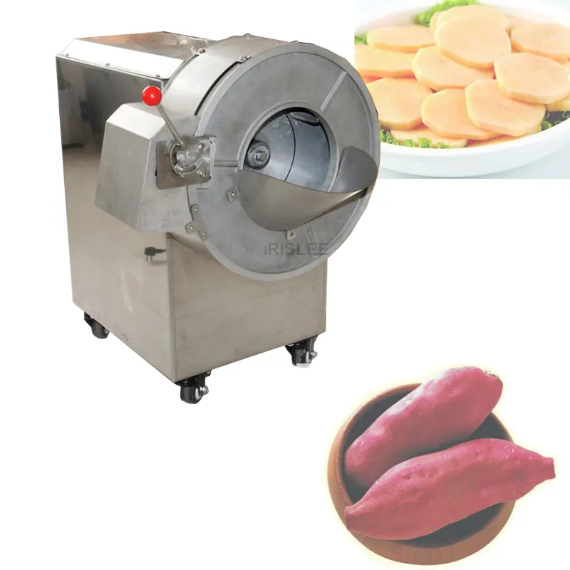 Commerciële Groente Snijmachine Automatische Fruit en Groente Slicer en Shredder Aardappel Radijs Plakken