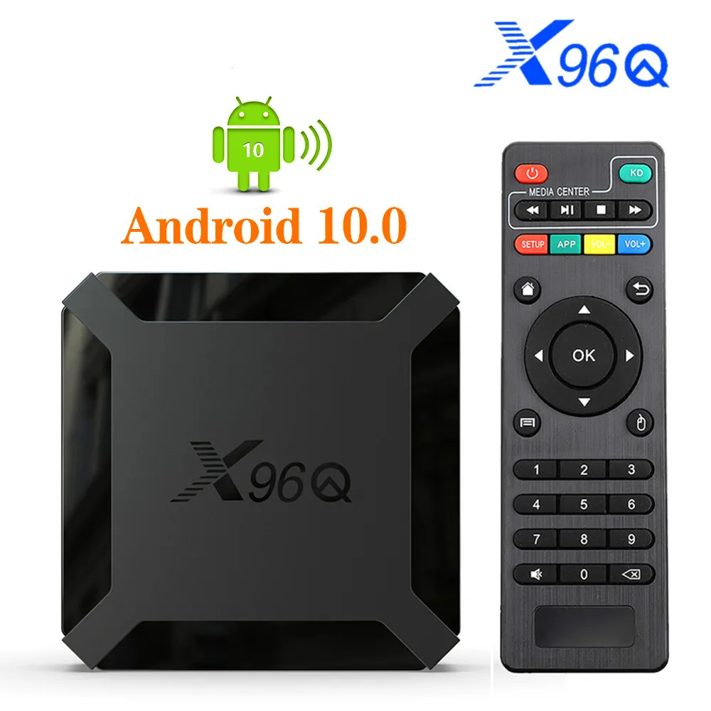 X96Q TV 박스 안드로이드 10 4K Allwinner H313 쿼드 코어 2GB 16GB 셋톱 박스 TVBox 10.0 미디어 플레이어 1GB8GB Android10.0 2.4G WiFi