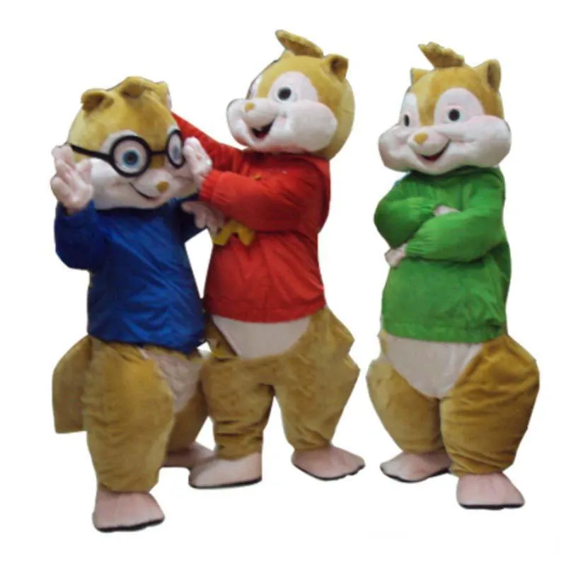 2019 Magasins d'usine Costume de mascotte Alvin et les Chipmunks Costume de mascotte Alvin Livraison gratuite