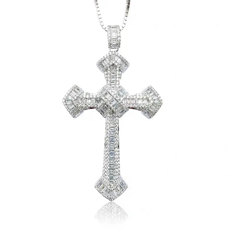 Collana con croce cristiana in argento - Fatti a mano - Italia