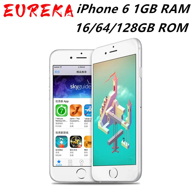 Renoverad iPhone 6 1GB RAM 4,7 tum iOS Dual Core Phones 1.4GHz 16/64 / 128GB ROM 8.0 Mobiltelefon