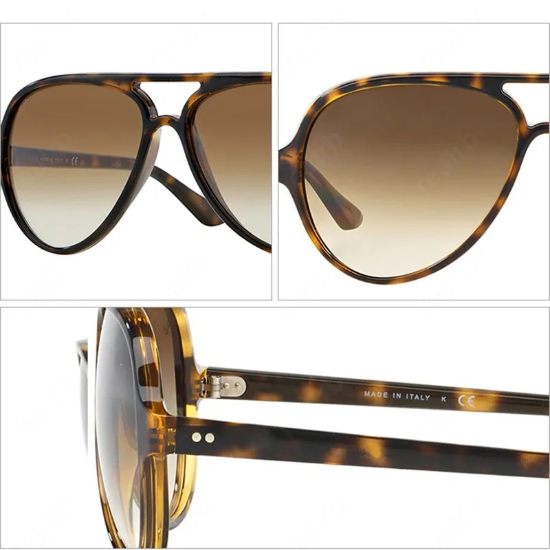 316 5000 Frauen Männer Marke Katzen Sonnenbrille Ray Top Retro Qualität Sonnenbrille Nylon Rahmen G15 Linsen Original Pakete Katze Design Ra