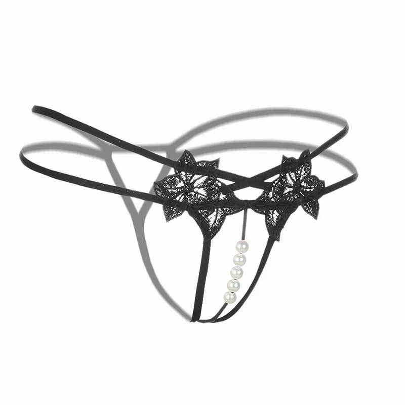 Flor Bordado Pearl G String Feminina Calcinha Feminina