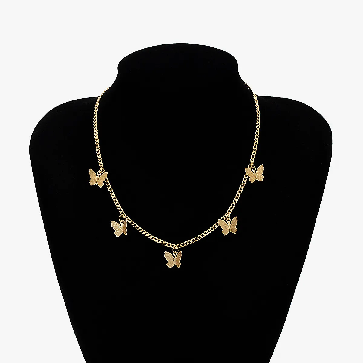 New butterfly Statement necklaces For Women Fashion Gold Silver animal butterfly pendant Choker chains Girls Jewelry Gift