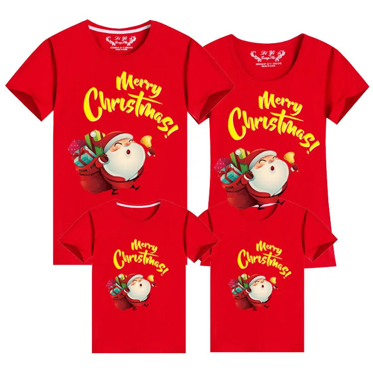 Roupa de família do Natal 2020 de Santa Claus Estilo Kid camisas Mommy and Me Roupa mãe família filha Mesma roupa