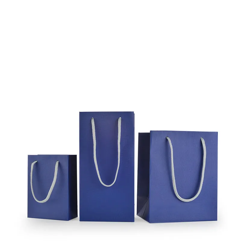 Custom Made Paper Gift Bags Rope Handle Shopping Paper Packaging Bag with Foil Logo jewelry paper bag