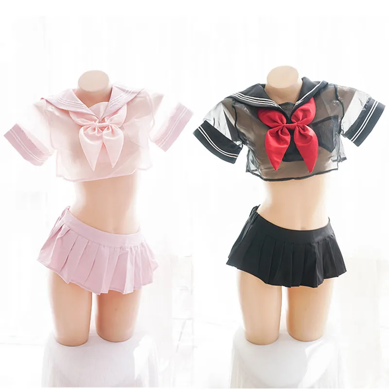 Японский Экзотическая Одежда Student Форменные Cute Kawaii Sexy Anime БельеУстановить Сетки Марлевые Bow Knot Косплей Костюмы Temptation От 2 539 руб.