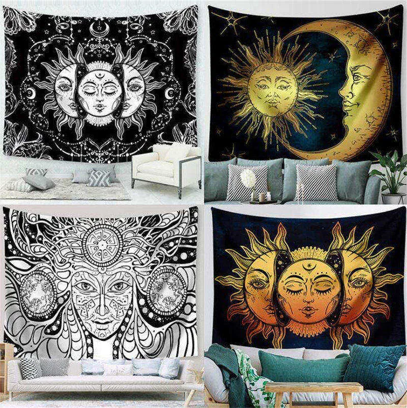 150 * 130cm 200 * 150cm Storlek Tapestry 9 Designs Hängande vägg Heminredning Utskrift Strandhandduk Sjal Bohemian Mandala Dukduk Yoga Mats