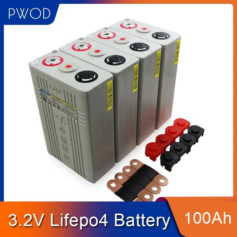 بطارية PWOD الجديد Calb 48PCS 100AH ​​LIFEPO4 48V300AH ليثيوم فوسفات الحديد خلية حزمة الشمسية 12V 24V 36V 72V خلايا الولايات المتحدة الاتحاد الأوروبي معفاة من الضرائب