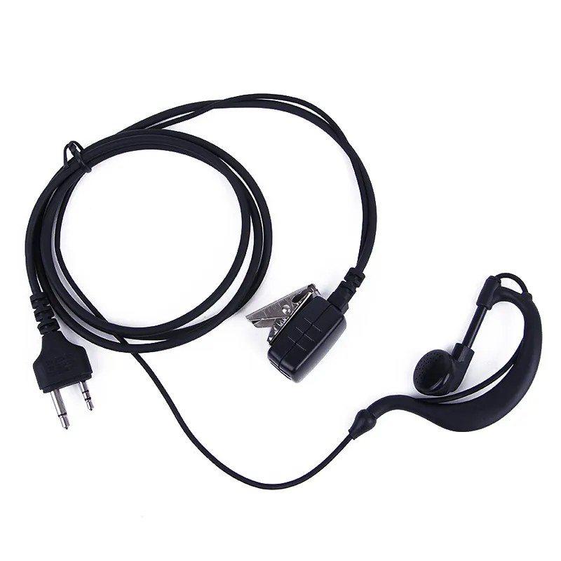 G Vorm Radio Headset 2 Pin Akoestische Luchtbuis Oortelefoon PTT MIC voor Midland LXT210 LXT216 GXT550 / 650 GXT1000 GXT1000VP4