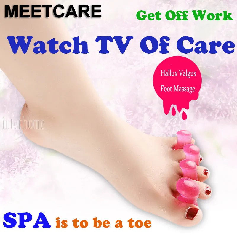 Toe Deformity Correction Foot Care Massage Toes Foot Pain Relax Pink Overlapping Toes Separator Nail polish Tool