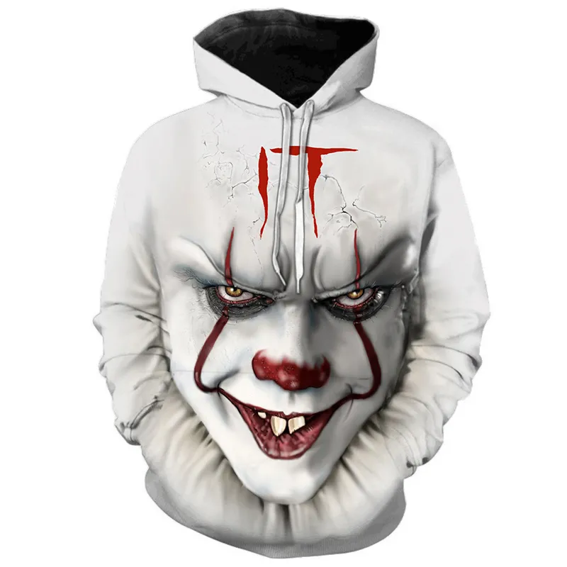 Horror Movie 3D Printed Hoodie Sweatshirt IT Chapter Two Clown Joker Pullover For Men And Women Casual Oversized 3d Hoodies CX200808 From Fashion fable Vendor 34.5 DHgate.Com