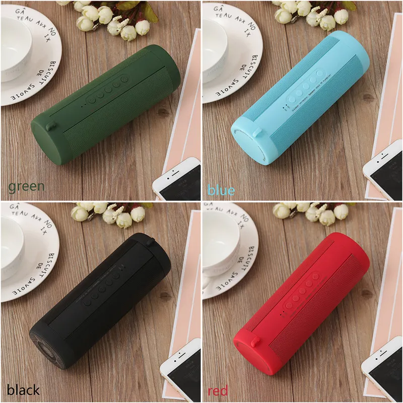 Bluetooth Portable T2 Speaker Wireless Bluetooth Speaker Bass Stereo Column Multifunction Loudspeaker with Fm Usb