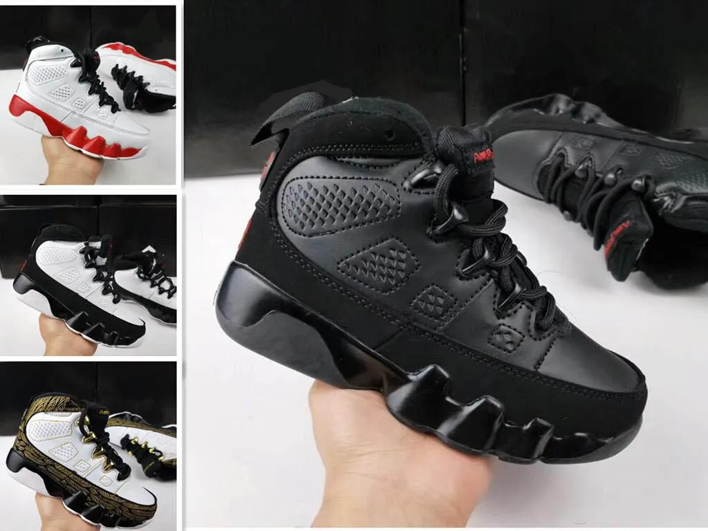 Wholesale 9s LA Oreo Kids Best Selling Basketball Shoes Black White ...