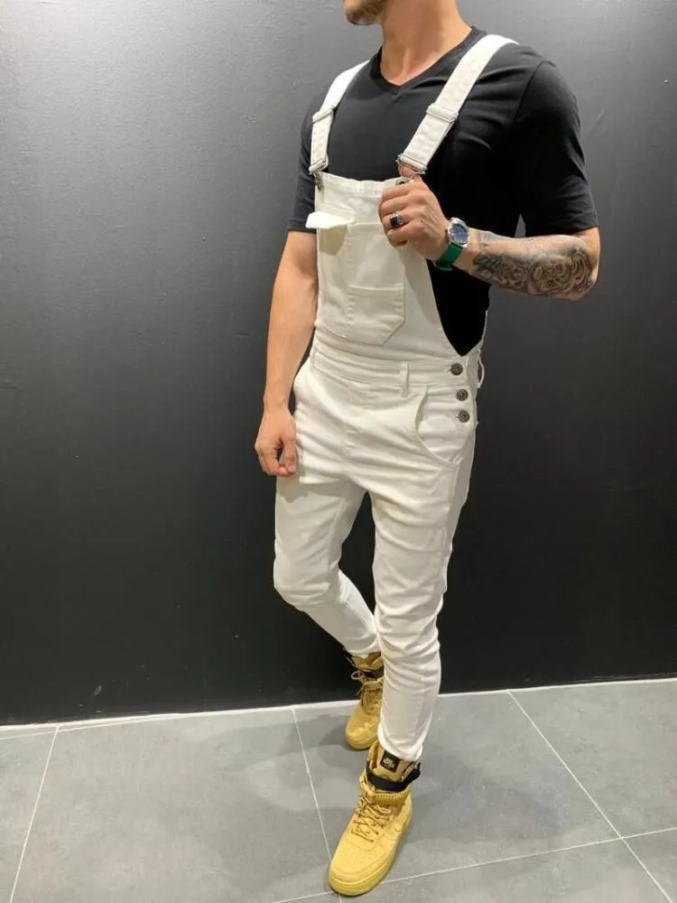 Men's suspenders trousers fashion men's trousers jumpsuit street cool handsome bib overalls size S-XXXL256v