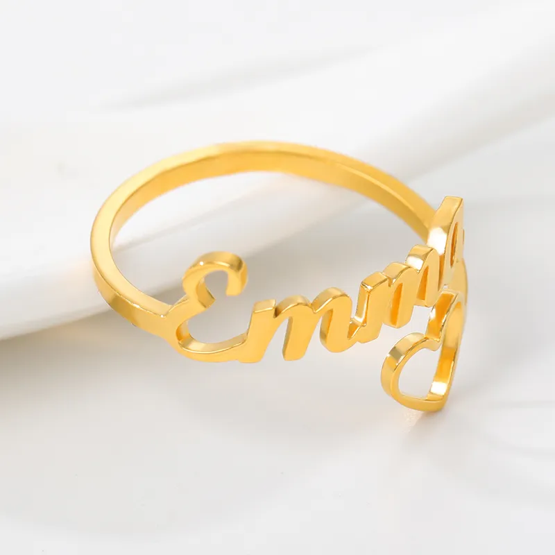 Couple gold sales ring with name