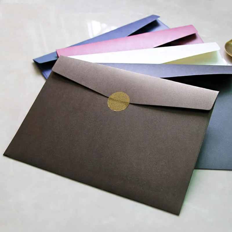 Super A4 Grand Nacré Papier Enveloppe Enveloppes Amour Pour Sac De  Documents Carte De Voeux De Mariage Invitation Du 32,27 €