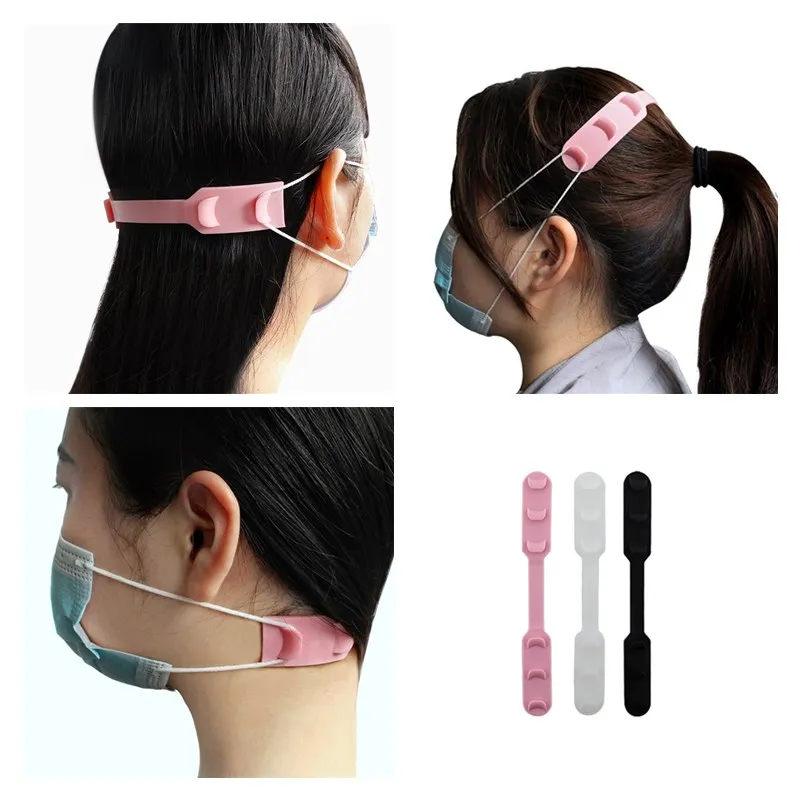 Silikon Face Mask Extender Förhindra örontryck Justerbar Mask Hook Extension Mask Buckle Comfirtable Ear Rem