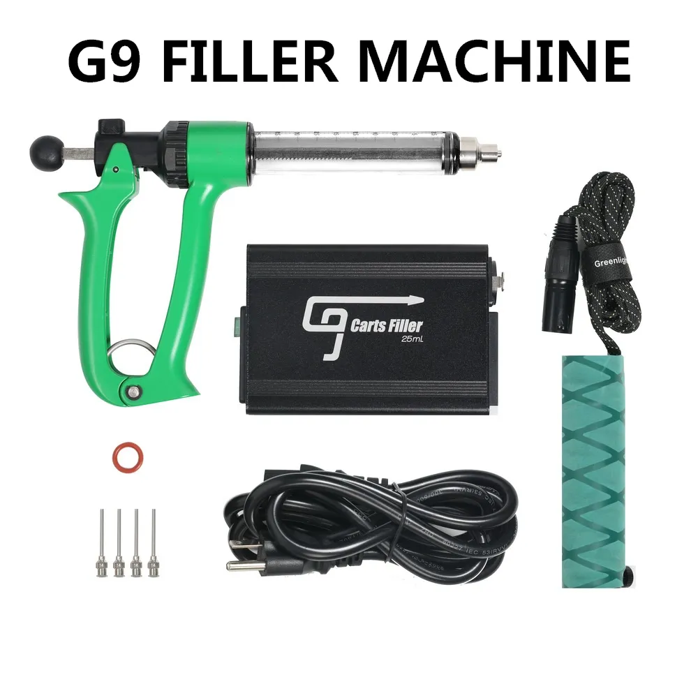 % 100 Orijinal GreenlightVapes G9 Arabalar Dolgu Makinesi Yarı Otomatik Enjeksiyon Doldurma Tabancası 0.5ml 1ml Vape Kalın Yağ Kartuşu Otantik