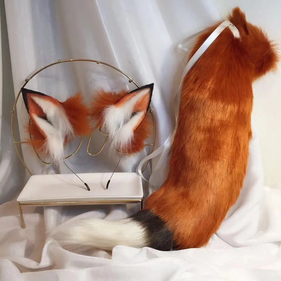 Fox hoodie with ears and tail cheap