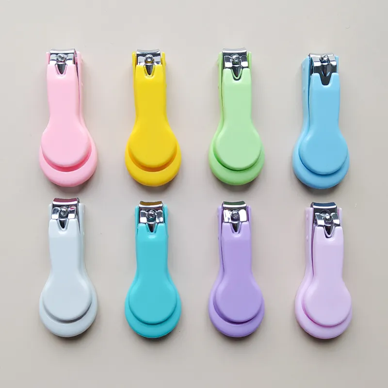 8 colors Creative Cartoon Solid color Baby Nail Clipper New Cute Children Nail Care Cutlery Scissors Infant Nail Clippers M2664