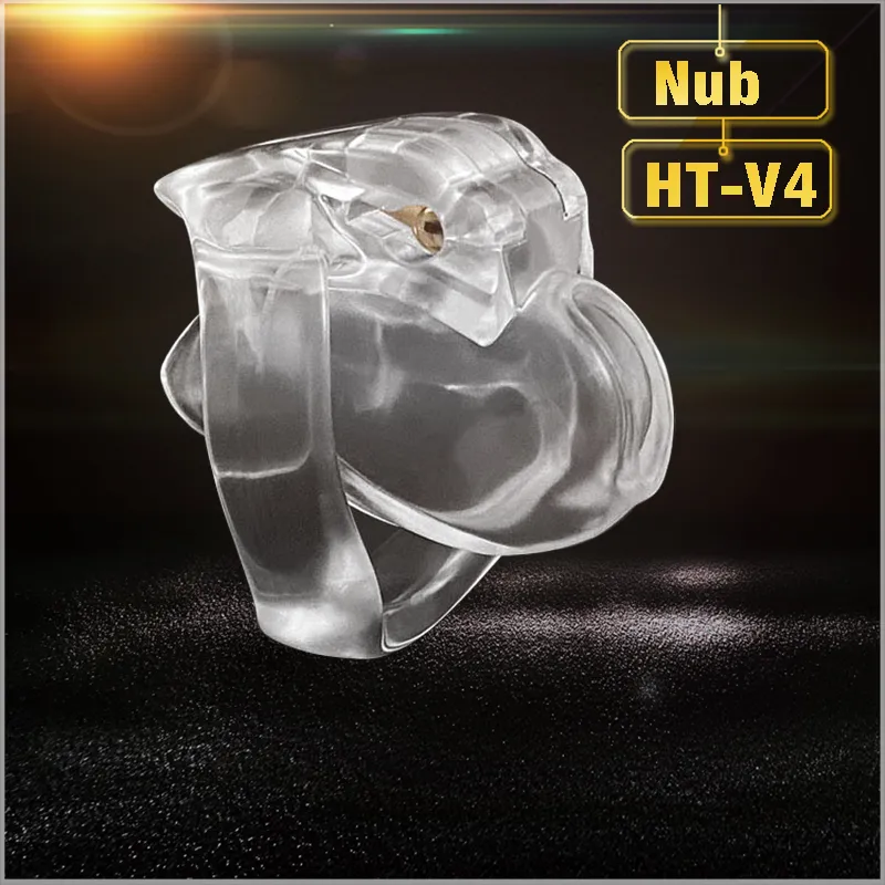 Latest Design HT V4 Natural Resin Male Cock Cage With 4 Penis Ring Bondage Lock Chastity Device Adult BDSM Sex Toy A777-2 3 Color