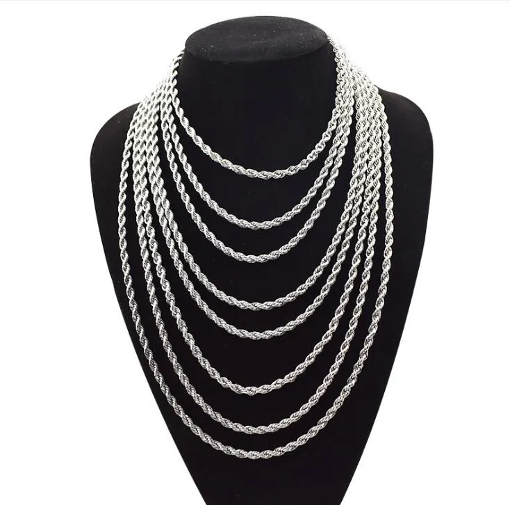Stylish Stainless Steel Twist Chain Necklace For Men And Women 5MM