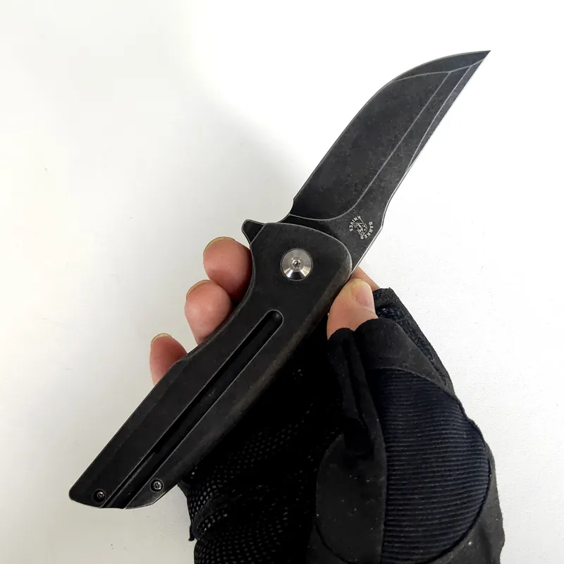 Beperkte aanpassingsversie Barker Messen Hokkaido Folding Mes TC4 Titanium Handvat Hoge hardheid M390 Blade Perfect Pocket EDC Outdoor Camping Tactical Tools