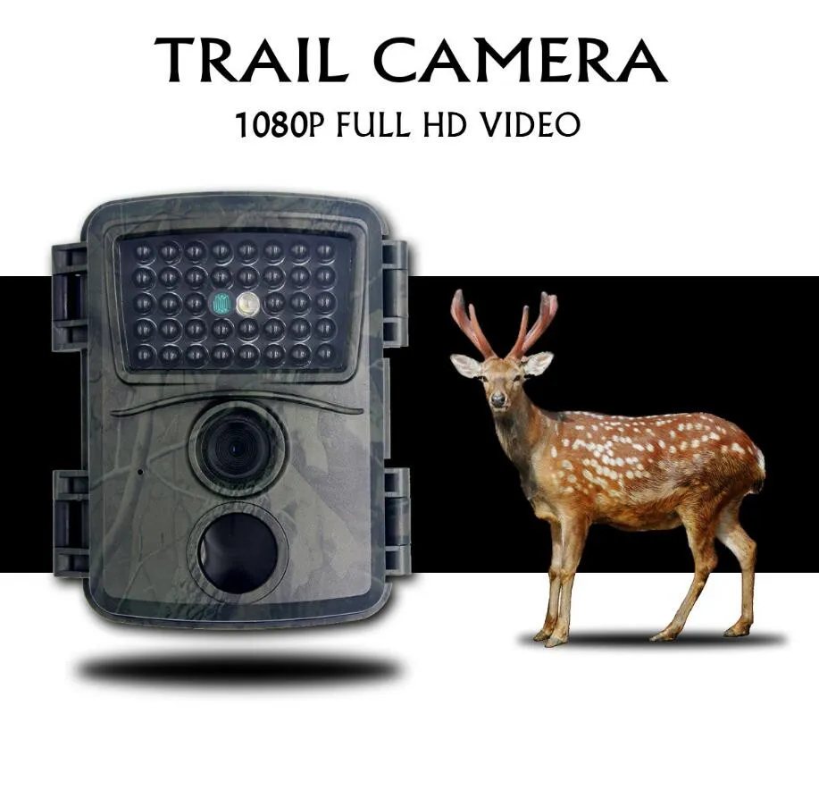 PR600 Mini Trail Camera 12MP 1080P HD Игра Водонепроницаемая дикая природа для разведки охотничьего кулачка с широкоугольной линзой 60 °