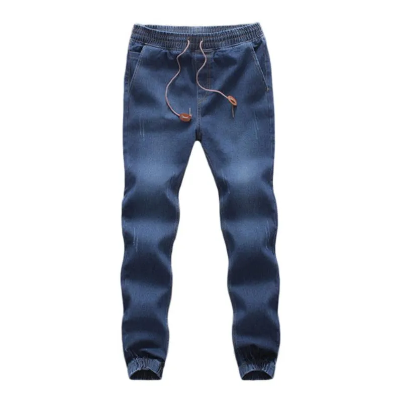 Mens Sonbahar Kış Joggers Moda Yeni Erkekler Sıradan Sonbahar Denim Pamuk Elastik Çizim Çalışma Pantolon Kot pantolon259J